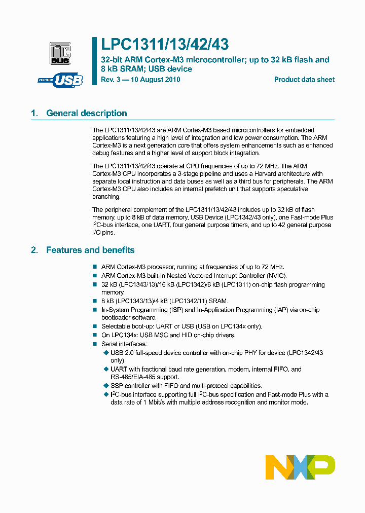 LPC1311_1663373.PDF Datasheet