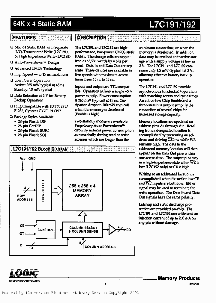 L7C192PC-20_1098131.PDF Datasheet