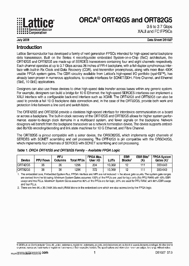 ORT42G5_1688655.PDF Datasheet