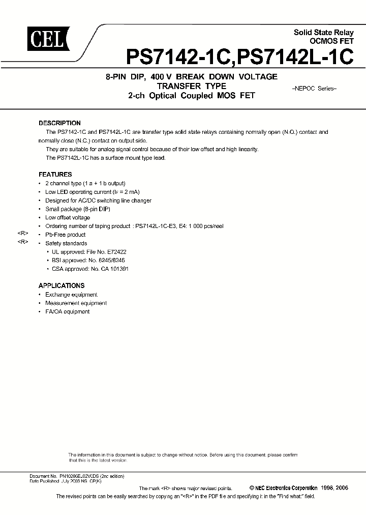 PS7142L-1C-E3-A_1191806.PDF Datasheet