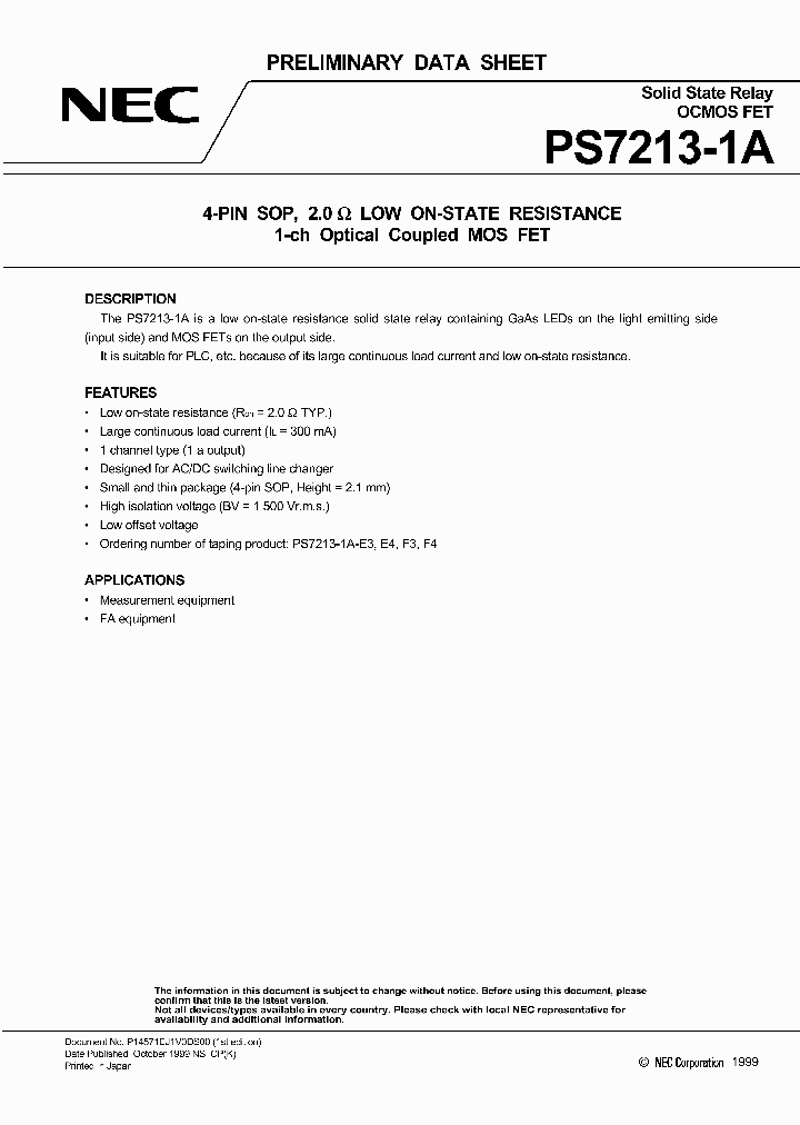 PS7213-1A_1257161.PDF Datasheet