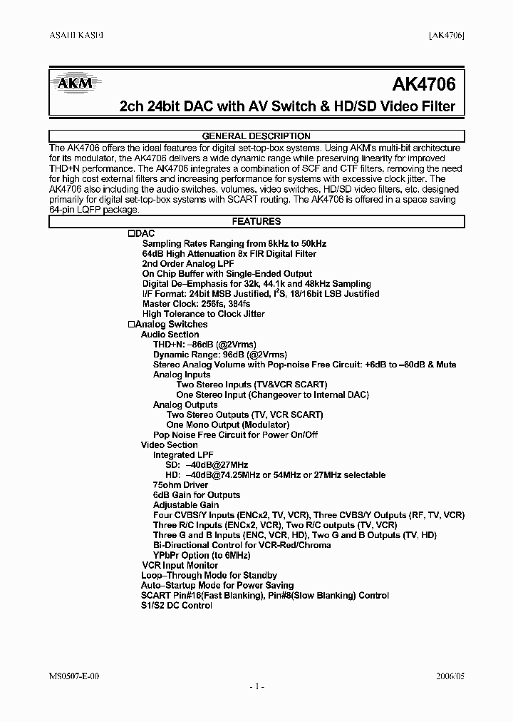 AK4706_1262594.PDF Datasheet
