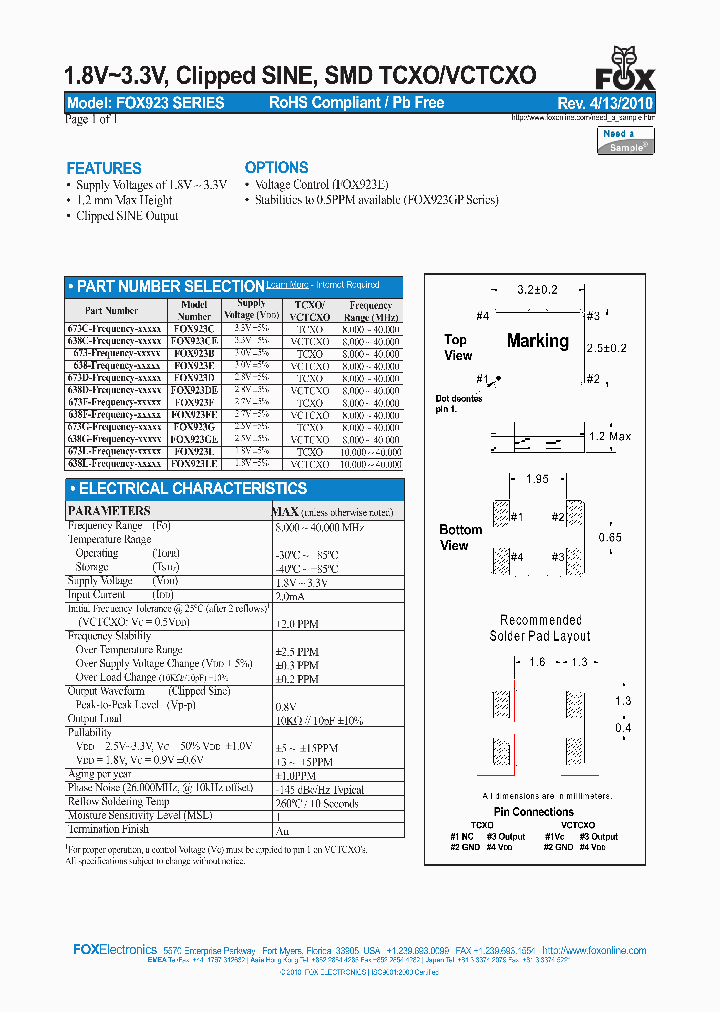 FOX923E-26000MHZ_1289654.PDF Datasheet