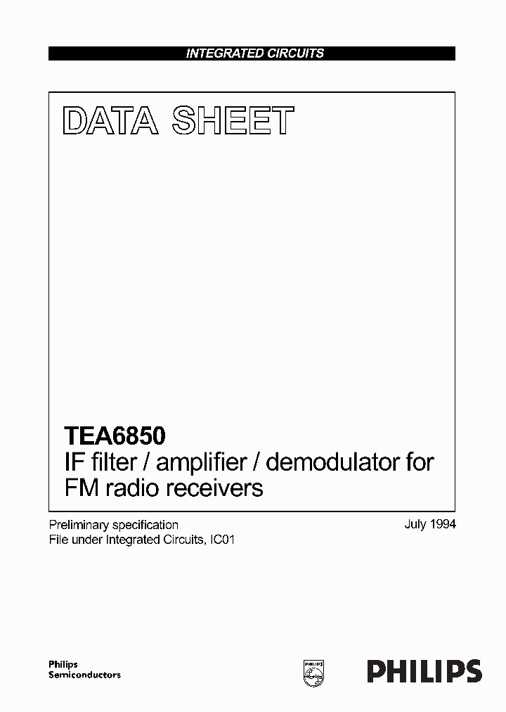 TEA6850_1715547.PDF Datasheet