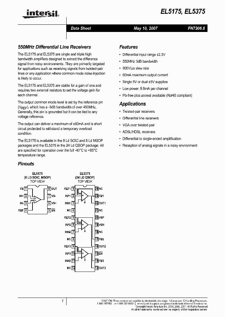 EL5375_1321568.PDF Datasheet