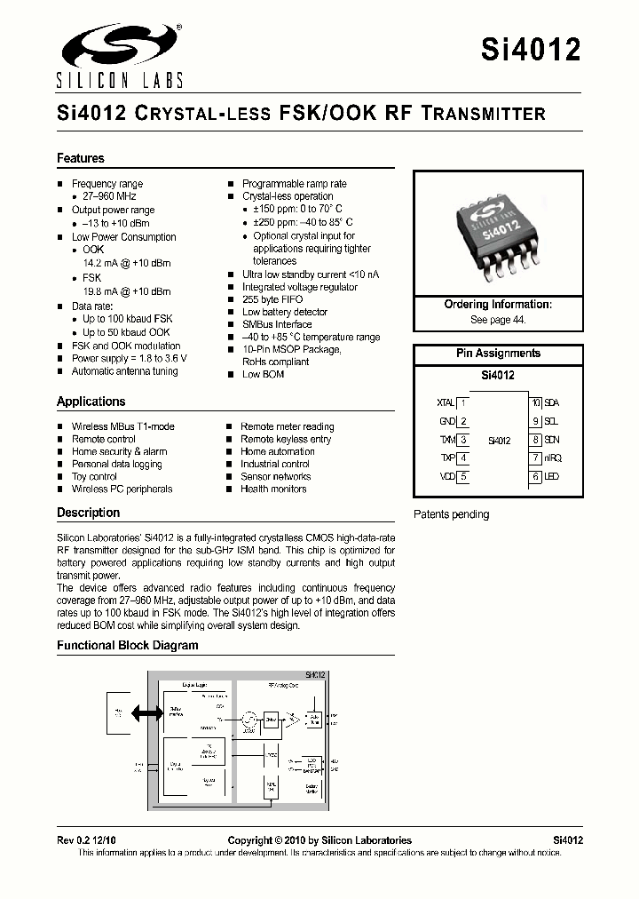 SI4012-C1-GT_1354635.PDF Datasheet