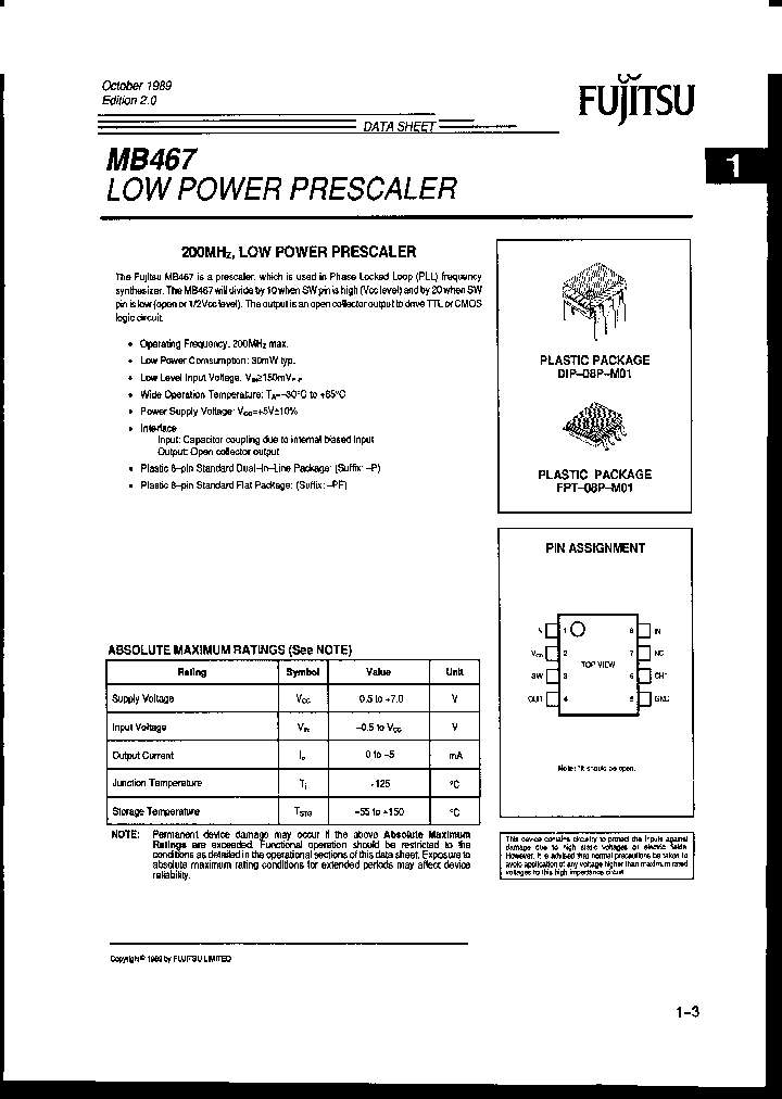 MB467_1361968.PDF Datasheet