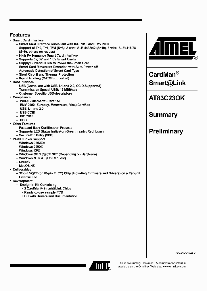 AT83C23OKXXX-SIRIM_1412044.PDF Datasheet