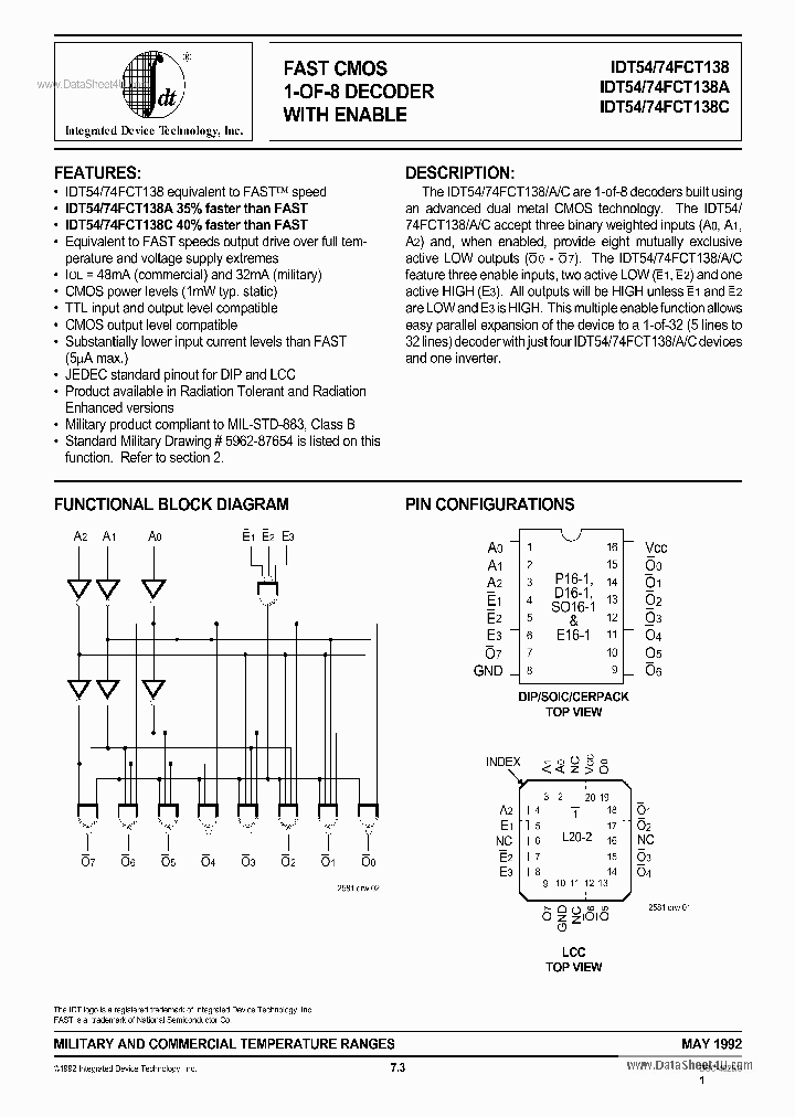 74FCT138_1755783.PDF Datasheet