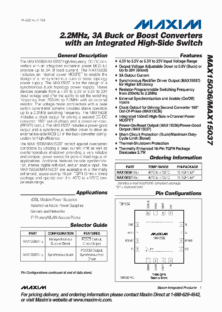 MAX15036ATE_1475935.PDF Datasheet