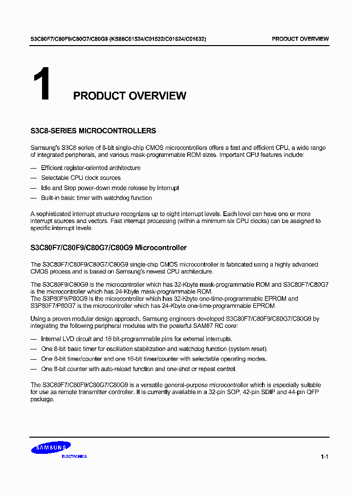 S3C80F7_1477335.PDF Datasheet