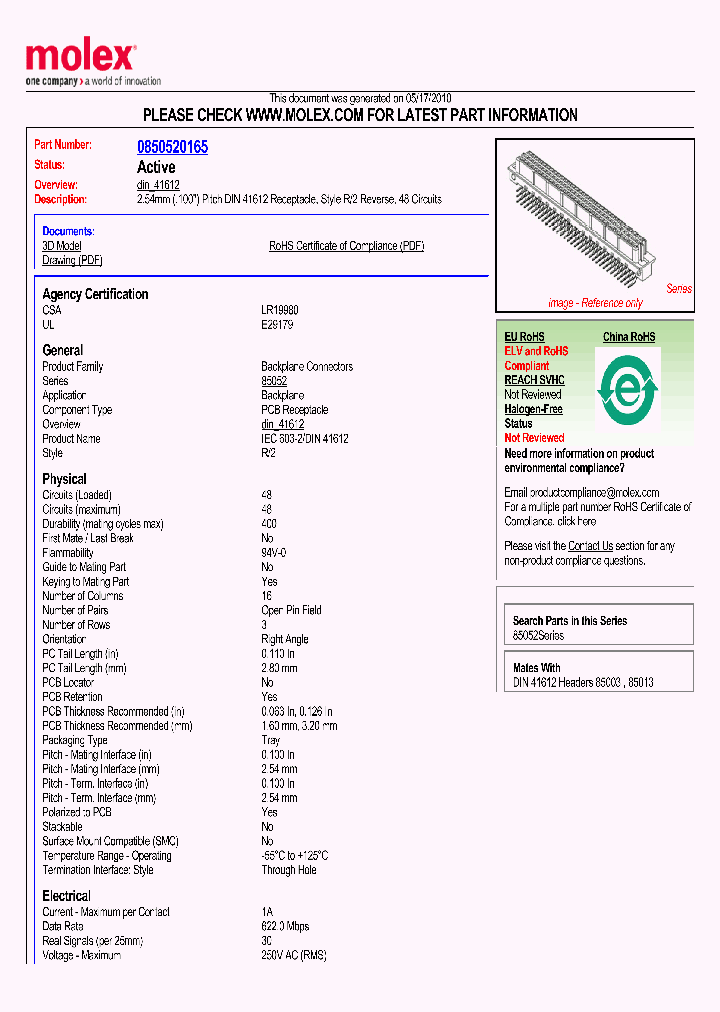 85052-0165_1781128.PDF Datasheet