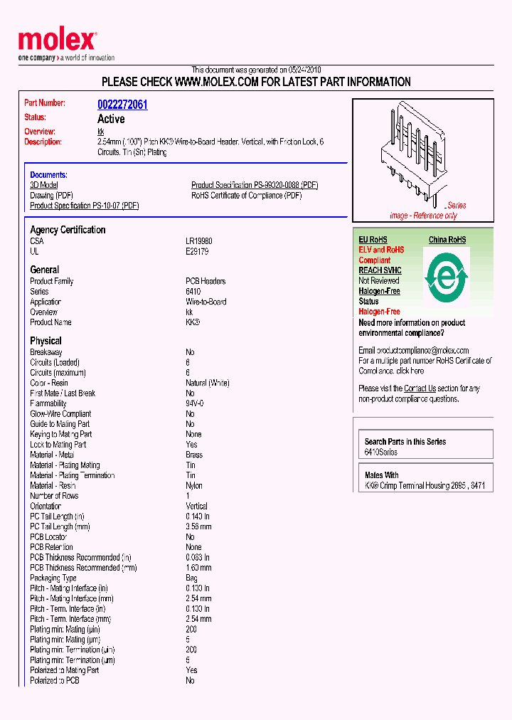 22-27-2061_1783330.PDF Datasheet