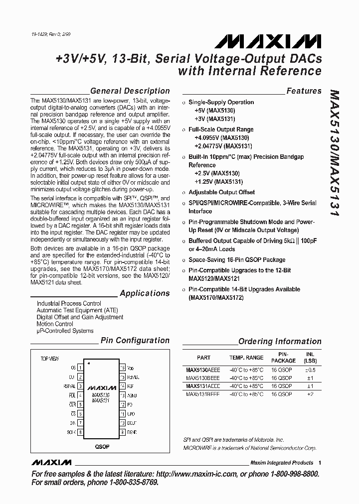 MAX5130AEEE_1785898.PDF Datasheet