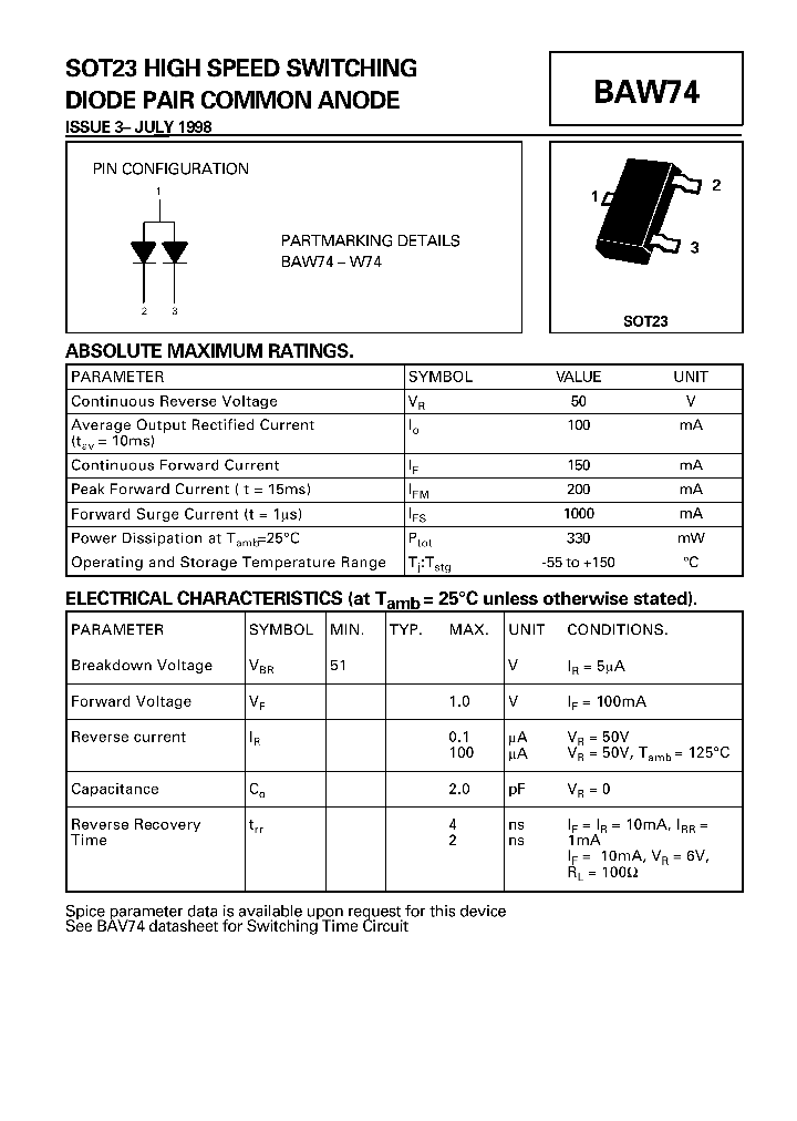 BAW74TC_1518136.PDF Datasheet