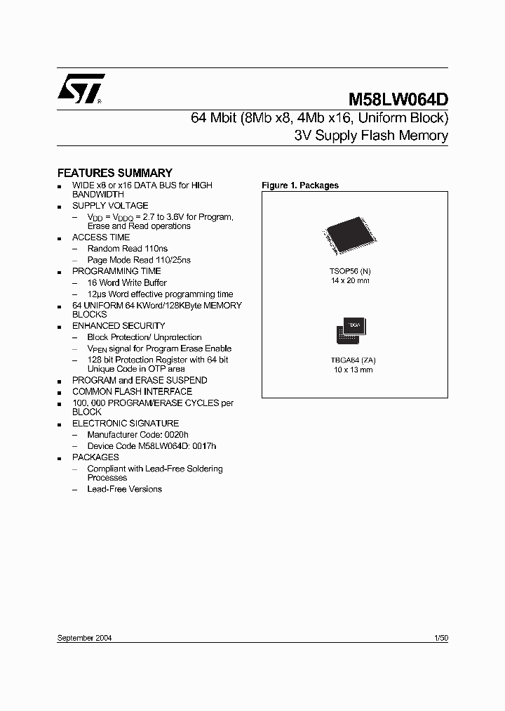 M58LW064D110N6P_1795081.PDF Datasheet