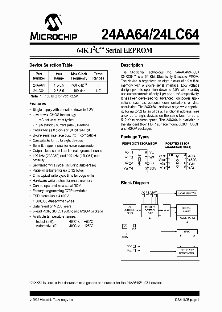 24LC64-EST_1554843.PDF Datasheet