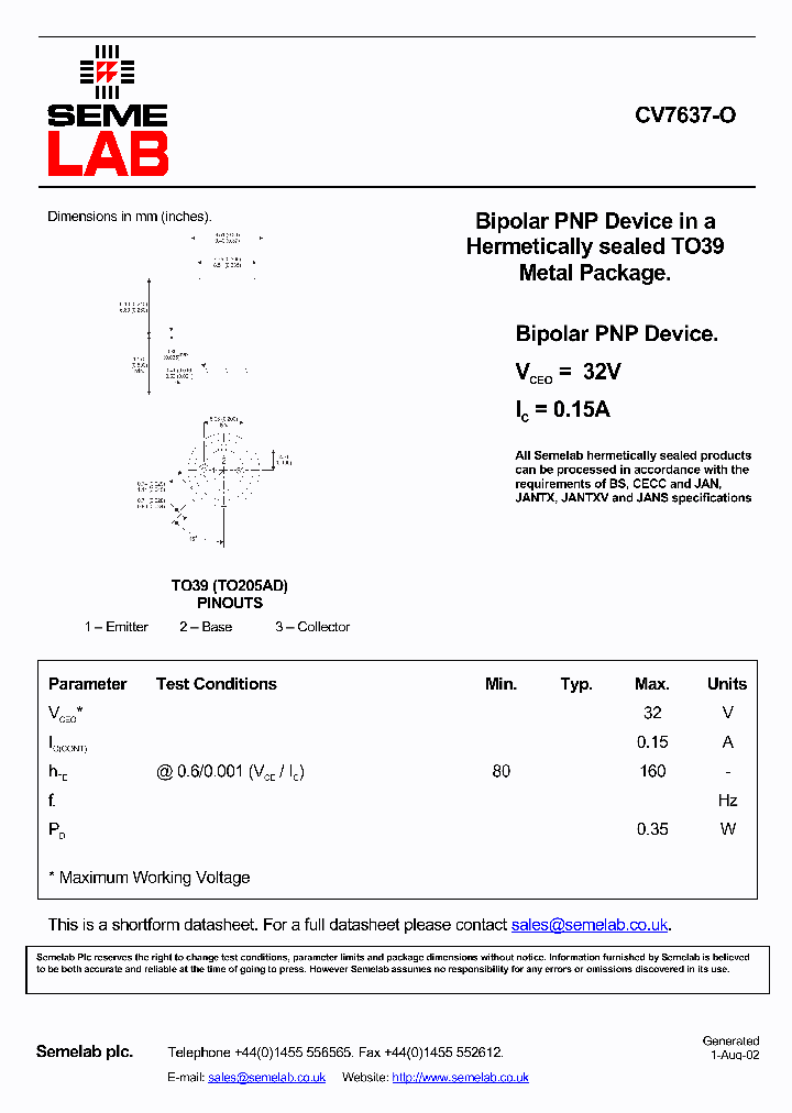CV7638-O_1568280.PDF Datasheet