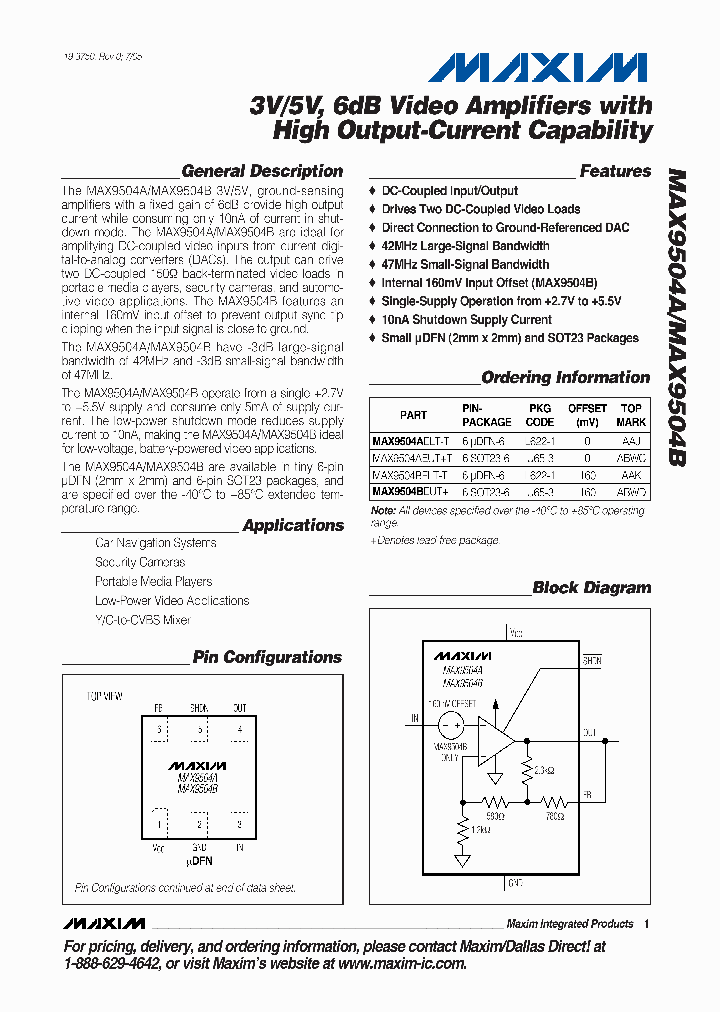 MAX9504AELTT_1615019.PDF Datasheet