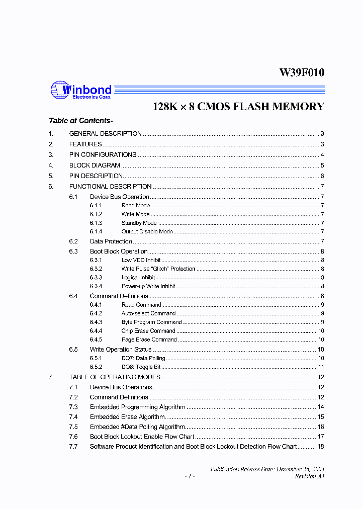 W39F010T-70B_1622256.PDF Datasheet