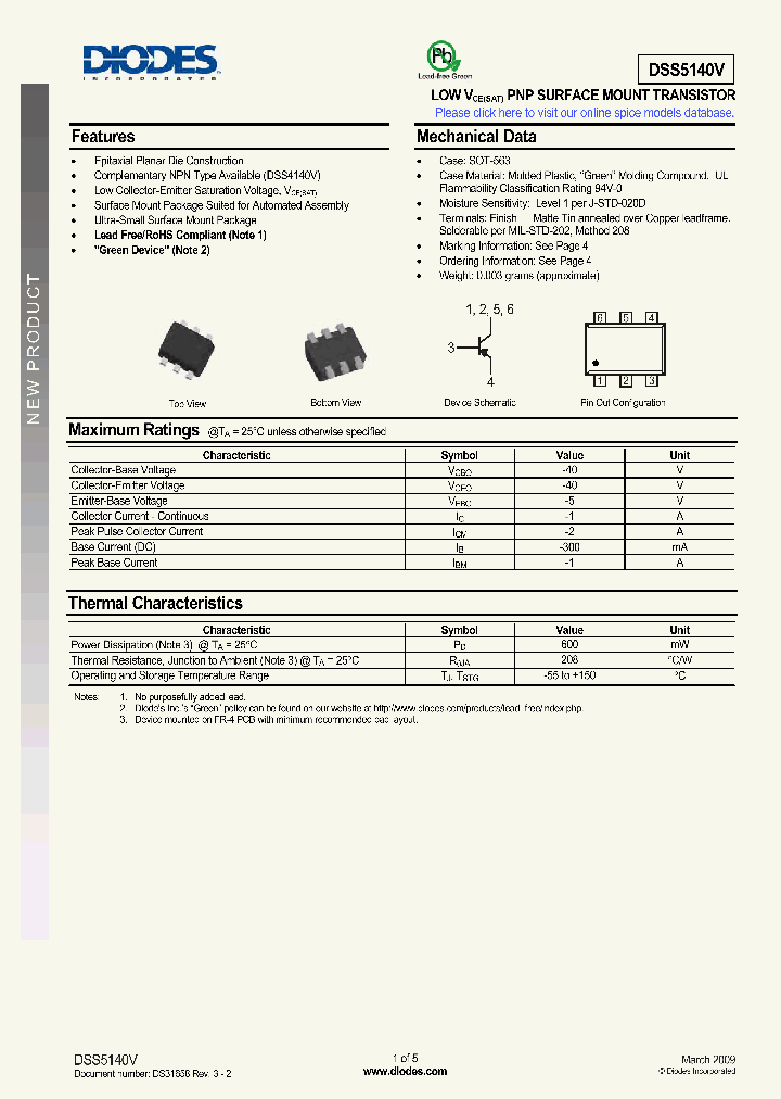 DSS5140V-7_1622987.PDF Datasheet