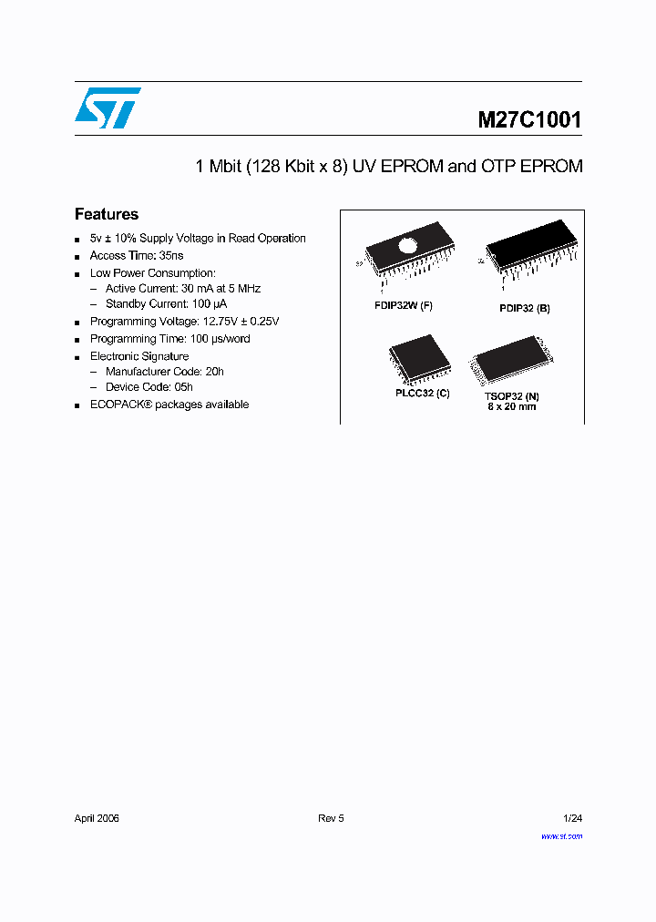 M27C1001-15B1_1670047.PDF Datasheet