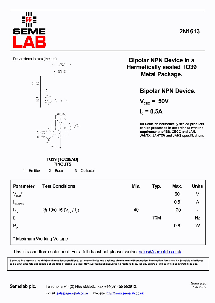 2N1613_1841956.PDF Datasheet