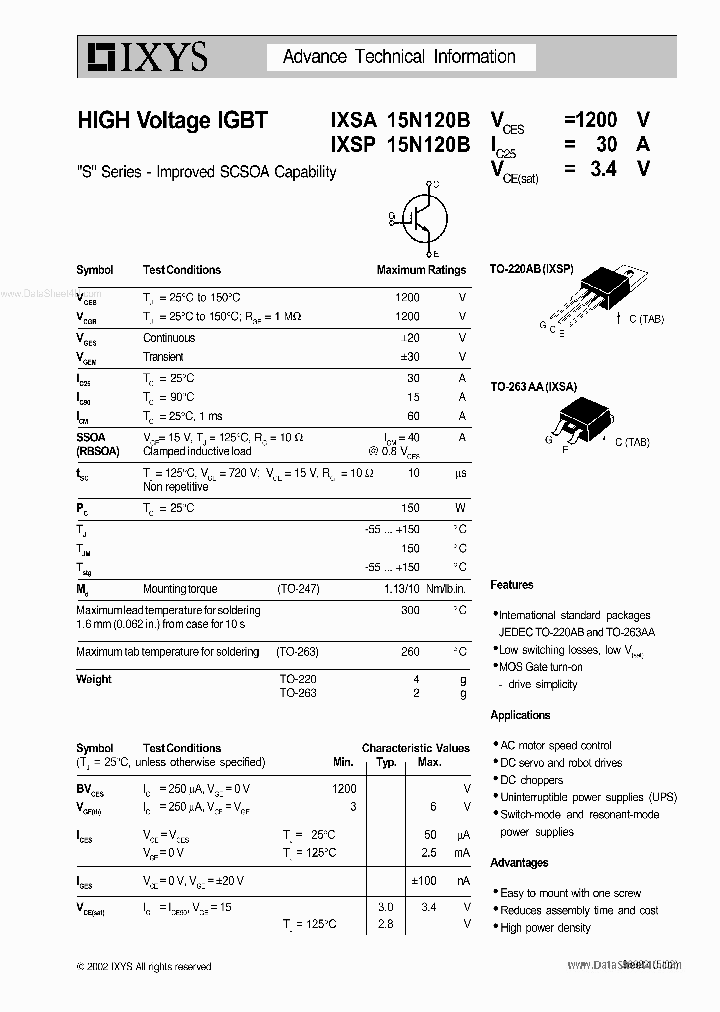 IXSA15N120B_1861979.PDF Datasheet