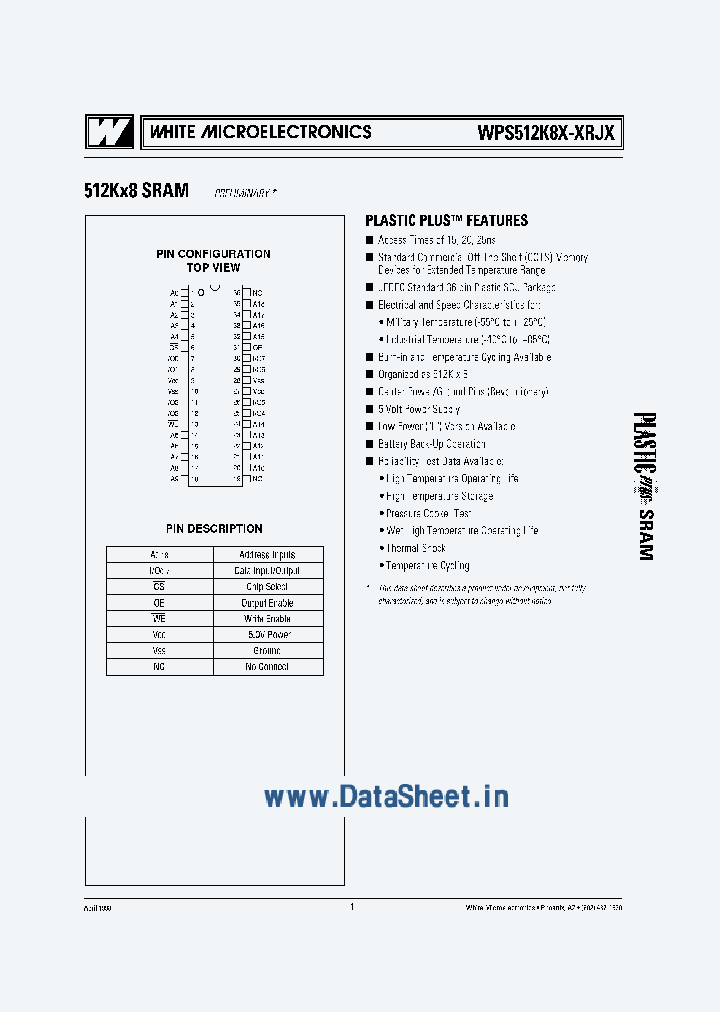 WPS512K8X_1879389.PDF Datasheet