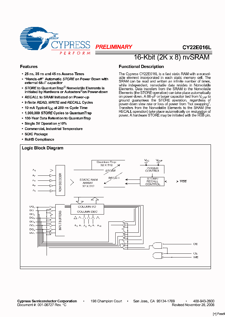 CY22E016L_1725794.PDF Datasheet