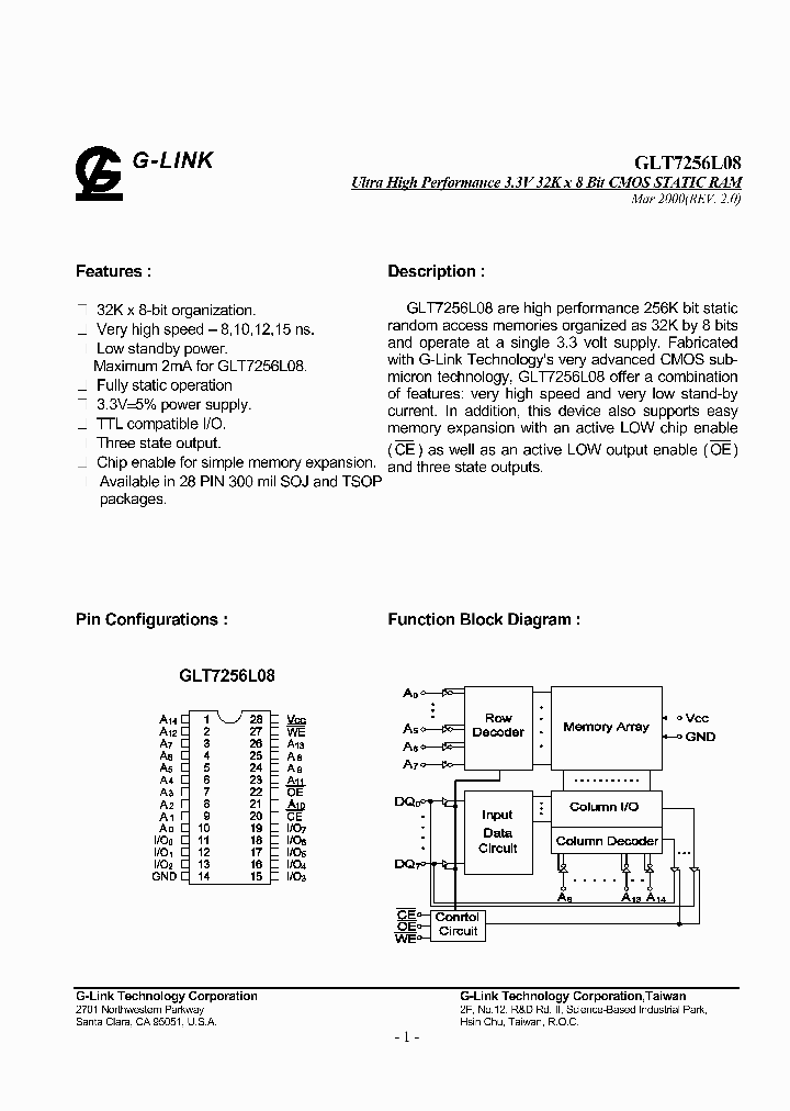 GLT7256L08-8J3_1738739.PDF Datasheet