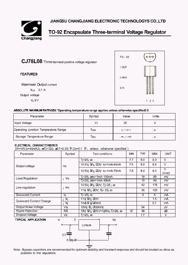 CJ78L08-TO-92_1740243.PDF Datasheet