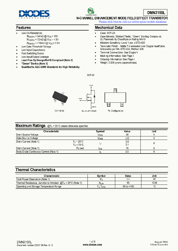 DMN3150L-7_1756001.PDF Datasheet