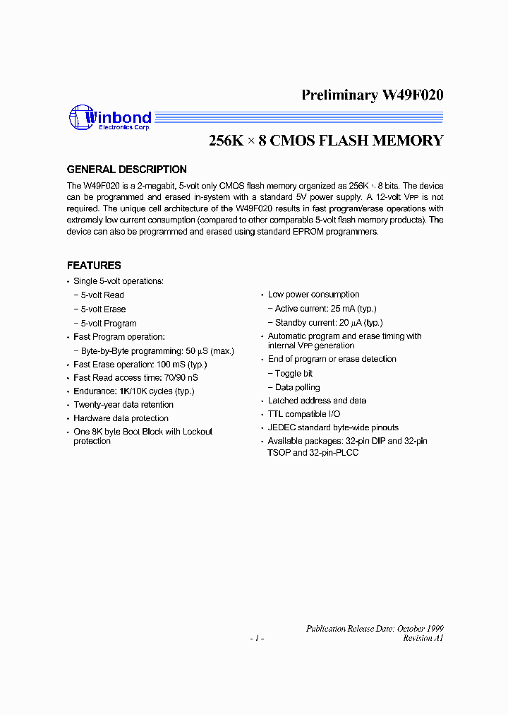 W49F020P-90_1759300.PDF Datasheet