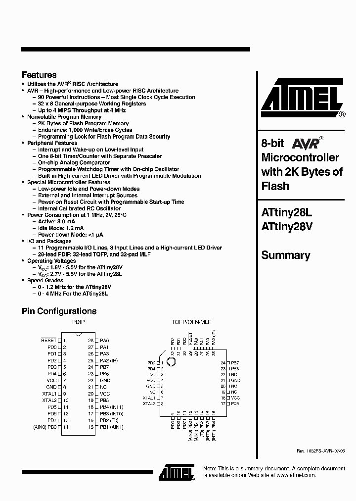 ATTINY11-6PU_1777413.PDF Datasheet