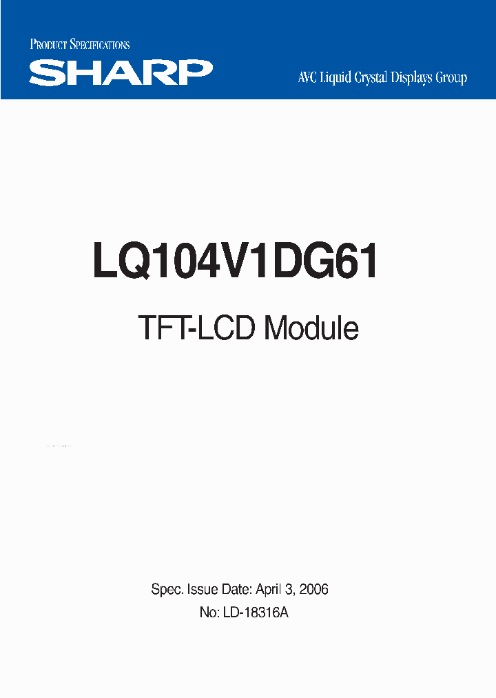 LQ104V1DG61_1863235.PDF Datasheet
