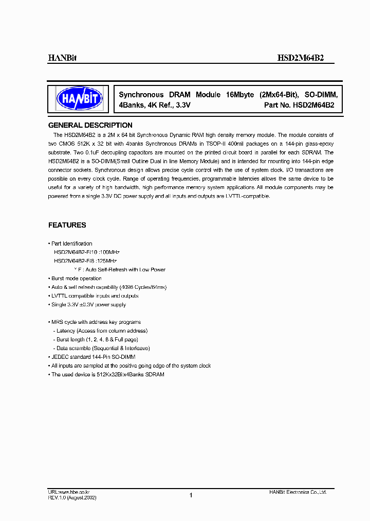 HMD2M64B2-10_1835536.PDF Datasheet