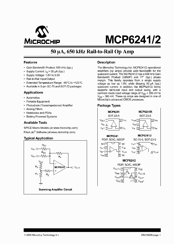 MCP624242-ELT_1890364.PDF Datasheet