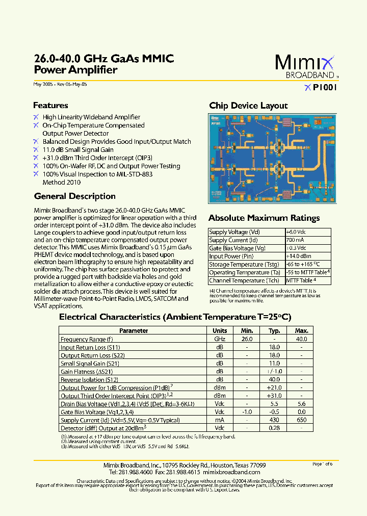 XP1001_1914380.PDF Datasheet