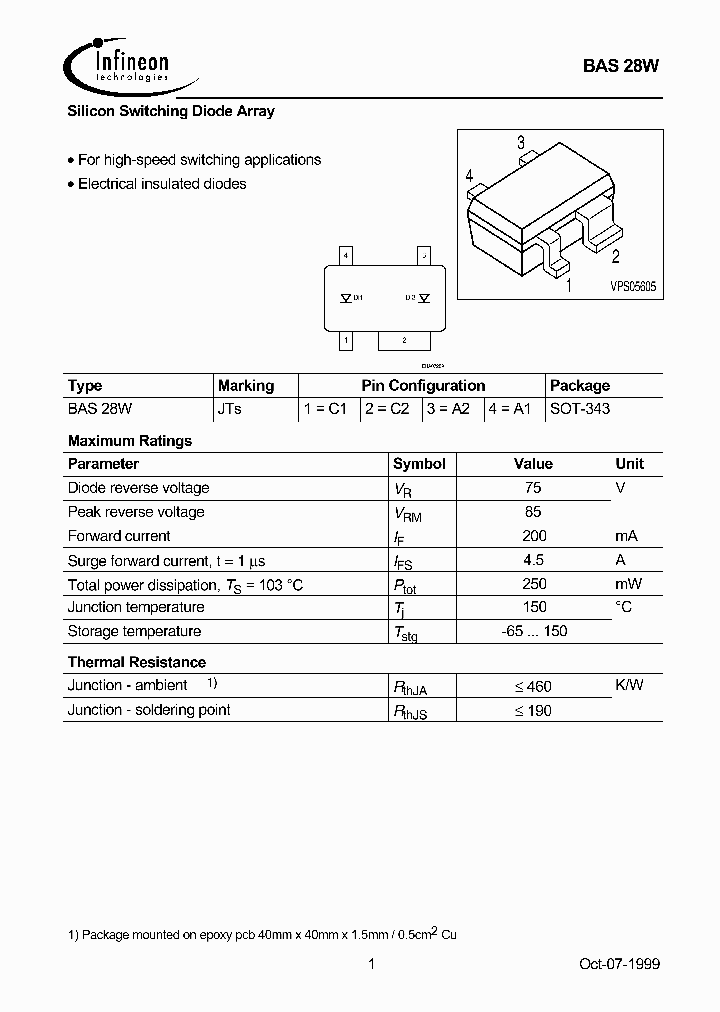 BAS28W_1916810.PDF Datasheet