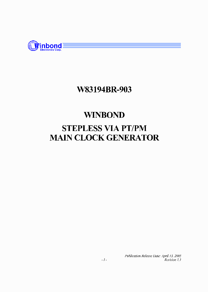 W83194BR-903_1942776.PDF Datasheet