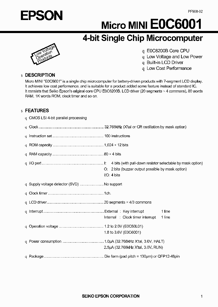 E0C6001_1947372.PDF Datasheet