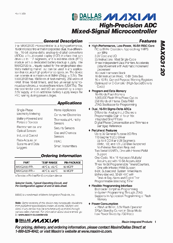 MAXQ3120-FFN_1958579.PDF Datasheet