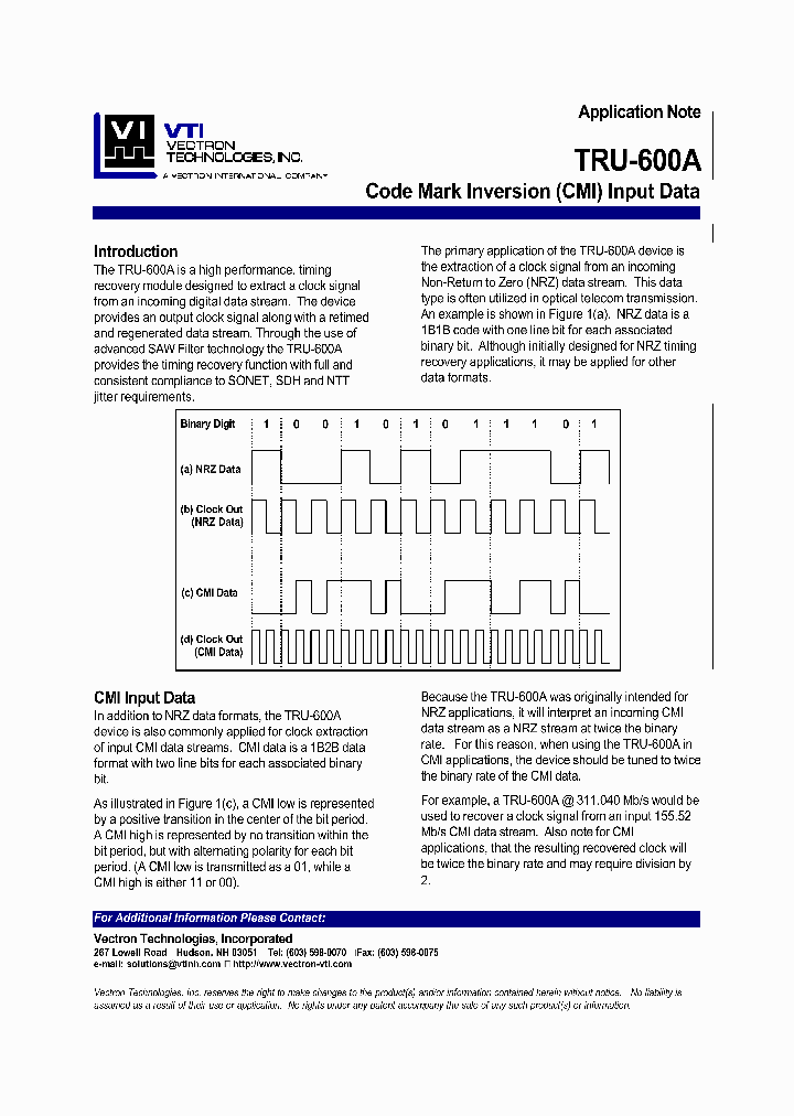 TRU-600A_1963539.PDF Datasheet