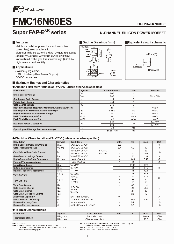 FMC16N60ES_1973840.PDF Datasheet