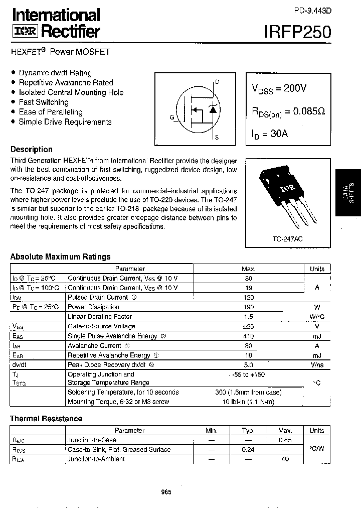 IRFP250PBF_1975325.PDF Datasheet