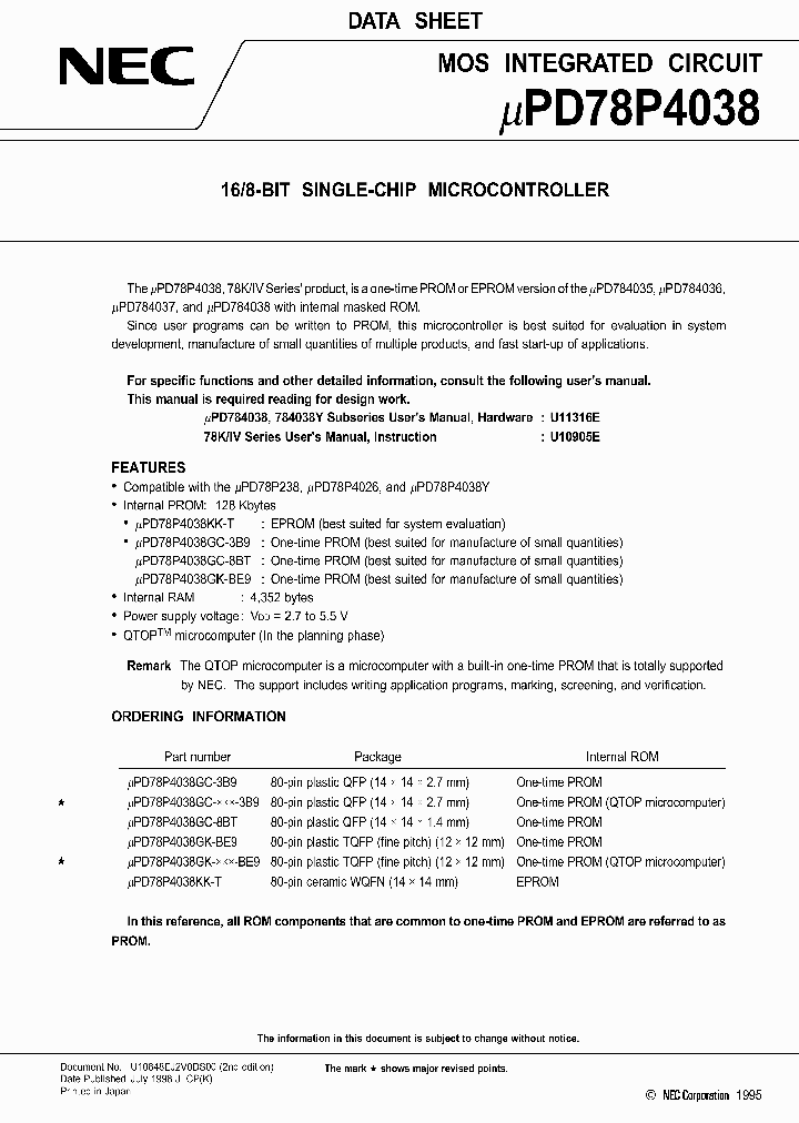 UPD78P4038GK-BE9_1981516.PDF Datasheet