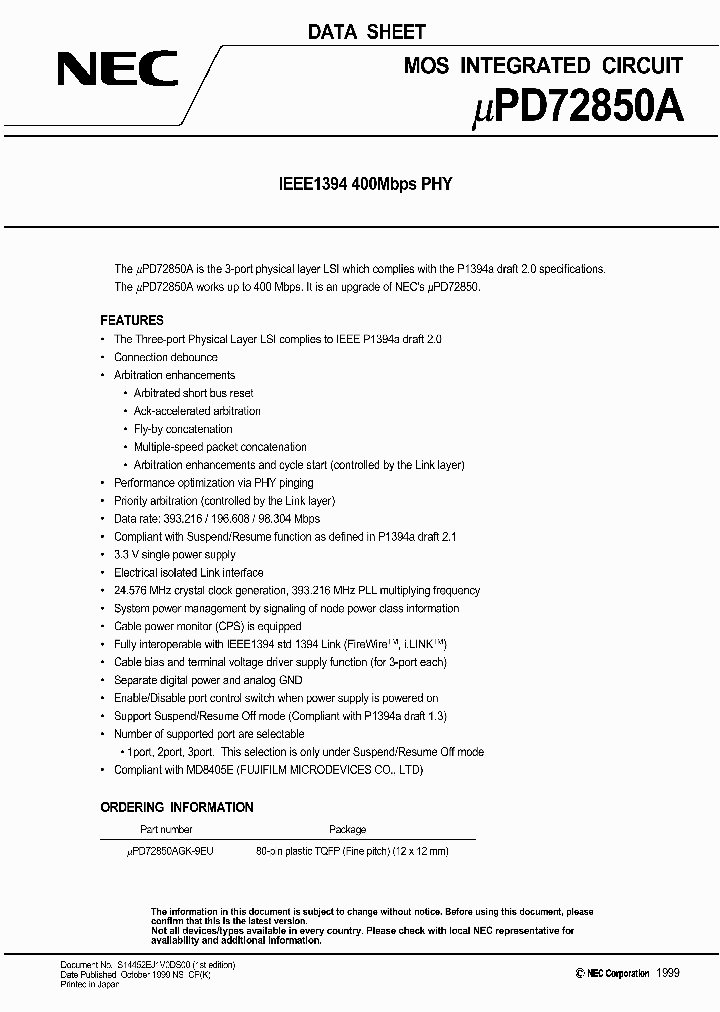 UPD72850AGK-9EU_1981625.PDF Datasheet