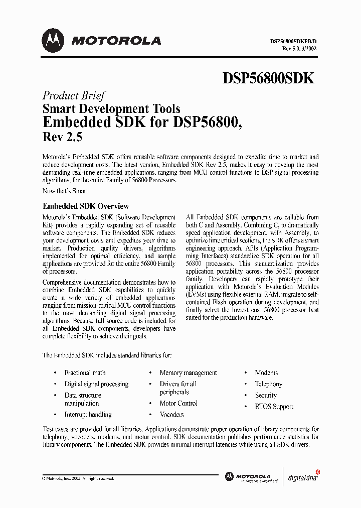 DSP56800SDKPB_1983276.PDF Datasheet