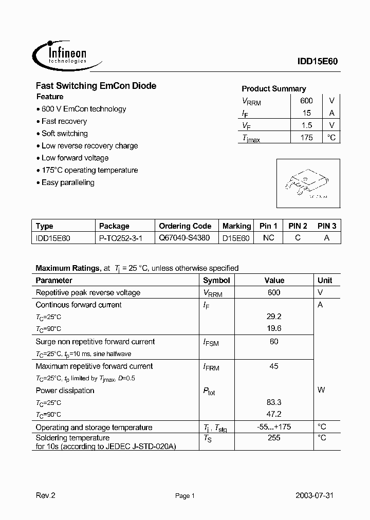 IDD15E60_1988009.PDF Datasheet